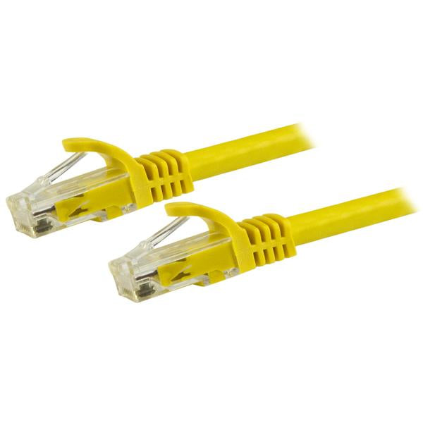 STARTECH 7.5m CAT6 Ethernet Cable - Yellow CAT 6 Gigabit Ethernet Wire -650MHz 100W PoE RJ45 UTP Network|Patch Cord Snagless w|Strain Relief Fluke Tested|Wiring is UL Certified|TIA (N6PATC750CMYL) (N6PATC750CMYL)