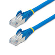 STARTECH 7.5m CAT6a Ethernet Cable - Low Smoke Zero Halogen (LSZH) - 10 Gigabit 500MHz 100W PoE RJ45 S|FTP Blue Network Patch Cord Snagless w|Strain Relief (NLBL-750-CAT6A-PATCH) (NLBL-750-CAT6A-PATCH)