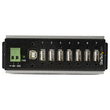 STARTECH 7-Port USB 2.0 Hub - Metal Industrial USB-A Hub with ESD & 350W Surge Protection - Extended Operating Temp -40 to 185°F - Din Rail|Wall|Desk Mountable - USB Expander Hub (HB20A7AME) (HB20A7AME)