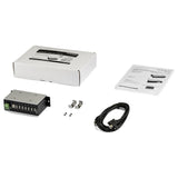 STARTECH 7-Port USB 2.0 Hub - Metal Industrial USB-A Hub with ESD & 350W Surge Protection - Extended Operating Temp -40 to 185°F - Din Rail|Wall|Desk Mountable - USB Expander Hub (HB20A7AME) (HB20A7AME)