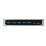 STARTECH 7 Port USB C Hub with Fast Charge Port - USB-C to 5x USB-A 2x USB-C (USB 3.0 SuperSpeed) - Self Powered USB 3.0 (5Gbps) Type-C Hub w| Power Adapter - Desktop|Laptop Hub (HB30C5A2CSC) (HB30C5A2CSC)