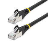 STARTECH 7m CAT6a Ethernet Cable - Low Smoke Zero Halogen (LSZH) - 10 Gigabit 500MHz 100W PoE RJ45 S|FTP Black Network Patch Cord Snagless w|Strain Relief (NLBK-7M-CAT6A-PATCH) (NLBK-7M-CAT6A-PATCH)