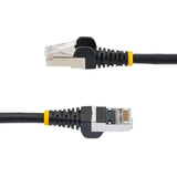 STARTECH 7m CAT6a Ethernet Cable - Low Smoke Zero Halogen (LSZH) - 10 Gigabit 500MHz 100W PoE RJ45 S|FTP Black Network Patch Cord Snagless w|Strain Relief (NLBK-7M-CAT6A-PATCH) (NLBK-7M-CAT6A-PATCH)