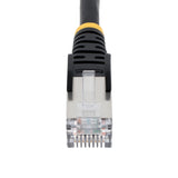 STARTECH 7m CAT6a Ethernet Cable - Low Smoke Zero Halogen (LSZH) - 10 Gigabit 500MHz 100W PoE RJ45 S|FTP Black Network Patch Cord Snagless w|Strain Relief (NLBK-7M-CAT6A-PATCH) (NLBK-7M-CAT6A-PATCH)