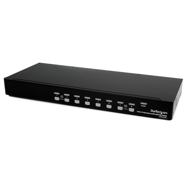 STARTECH 8 Port 1U Rackmount DVI USB KVM Switch - USB DVI KVM Switch - DVI KVM Switch - USB KVM Switch (SV831DVIU)