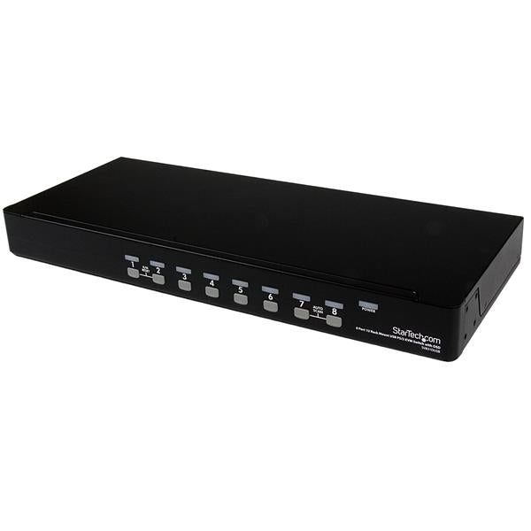 STARTECH 8 Port 1U Rackmount USB PS|2 KVM Switch with OSD (SV831DUSB)