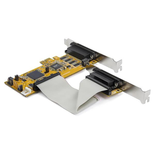 STARTECH 8-Port PCI Express RS232 Serial Adapter Card - PCIe RS232 Serial Card - 16C1050 UART - Low Profile Serial DB9 Controller|Expansion Card - 15kV ESD Protection | Windows|Linux (PEX8S1050LP) (PEX8S1050LP)