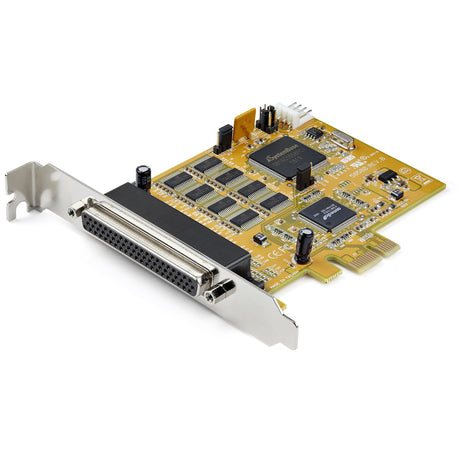 STARTECH 8-Port PCI Express RS232 Serial Adapter Card - PCIe RS232 Serial Card - 16C1050 UART - Multiport Serial DB9 Controller|Expansion Card - 15kV ESD Protection | Windows & Linux (PEX8S1050) (PEX8S1050)