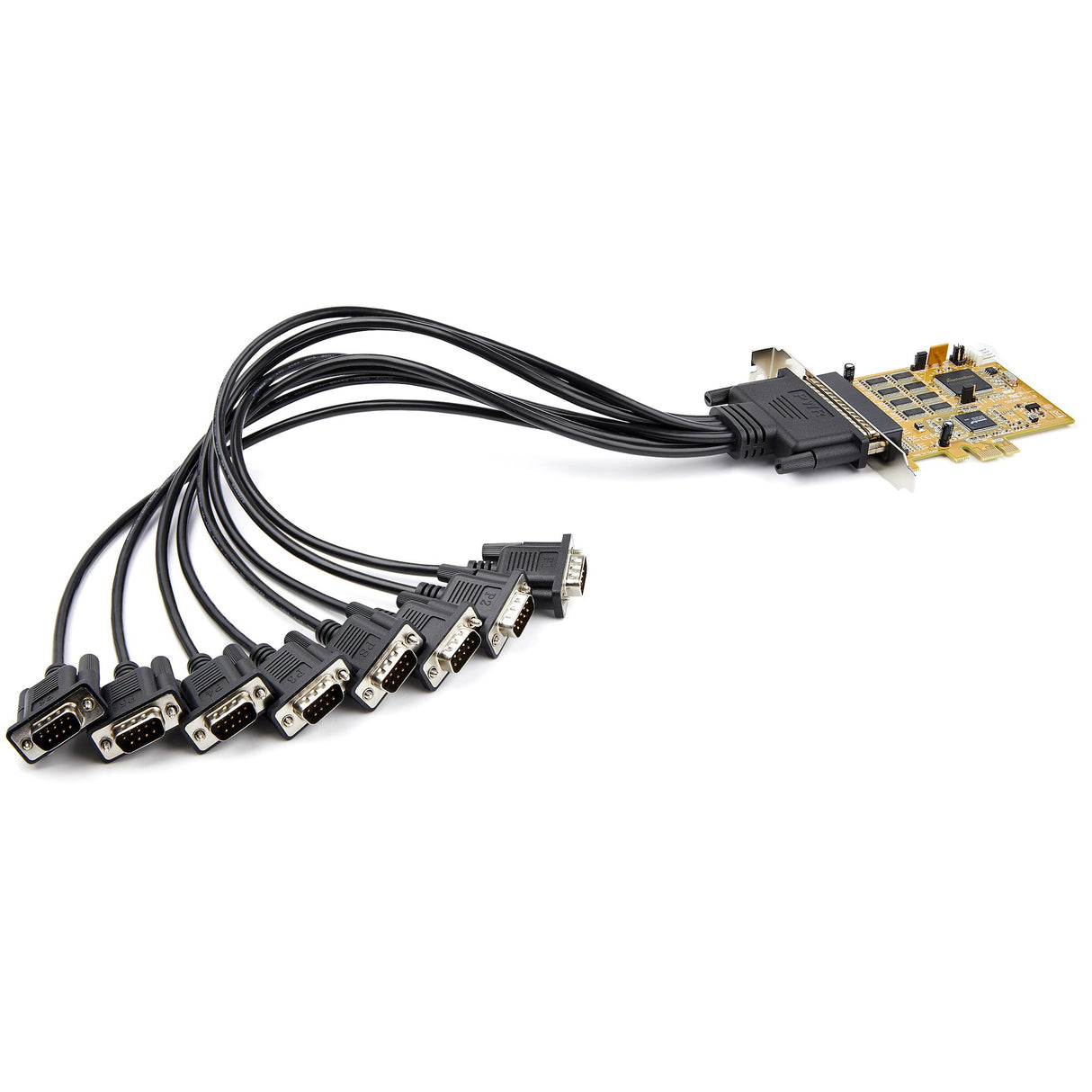 STARTECH 8-Port PCI Express RS232 Serial Adapter Card - PCIe RS232 Serial Card - 16C1050 UART - Multiport Serial DB9 Controller|Expansion Card - 15kV ESD Protection | Windows & Linux (PEX8S1050) (PEX8S1050)