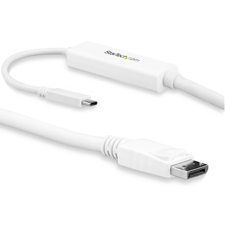STARTECH 9.8ft|3m USB C to DisplayPort 1.2 Cable 4K 60Hz - USB-C to DisplayPort Adapter Cable HBR2 - USB Type-C DP Alt Mode to DP Monitor Video Cable - Works w| Thunderbolt 3 - White (CDP2DPMM3MW) (CDP2DPMM3MW)
