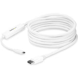 STARTECH 9.8ft|3m USB C to DisplayPort 1.2 Cable 4K 60Hz - USB-C to DisplayPort Adapter Cable HBR2 - USB Type-C DP Alt Mode to DP Monitor Video Cable - Works w| Thunderbolt 3 - White (CDP2DPMM3MW) (CDP2DPMM3MW)