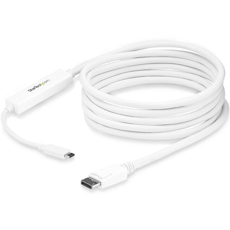 STARTECH 9.8ft|3m USB C to DisplayPort 1.2 Cable 4K 60Hz - USB-C to DisplayPort Adapter Cable HBR2 - USB Type-C DP Alt Mode to DP Monitor Video Cable - Works w| Thunderbolt 3 - White (CDP2DPMM3MW) (CDP2DPMM3MW)