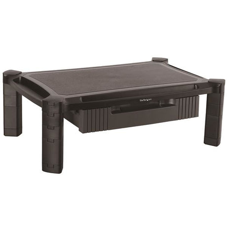 STARTECH Adjustable Monitor Riser - Large - Drawer - Monitors up to 32”- Adjustable Height - Desk Monitor Stand (MONSTADJDL)