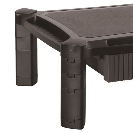 STARTECH Adjustable Monitor Riser - Large - Drawer - Monitors up to 32”- Adjustable Height - Desk Monitor Stand (MONSTADJDL)