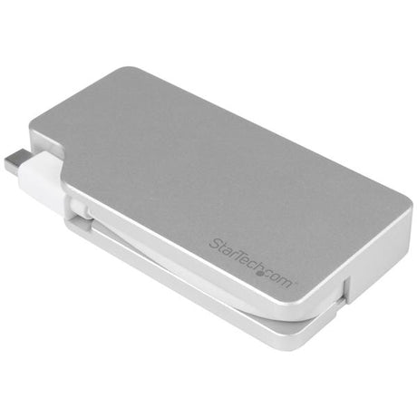 STARTECH Aluminum Travel A|V Adapter: 3-in-1 Mini DisplayPort to VGA | DVI or HDMI - mDP Adapter - 4K (MDPVGDVHD4K)