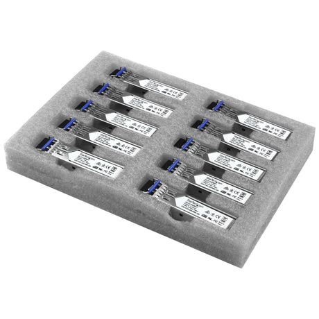 STARTECH Cisco GLC-LH-SM Compatible SFP Module (10 Pack) - 1000BASE-LX|LH - 1GbE SMF Optic Transceiver - LC 10km - 1310nm Cisco Firepower | ASR920 | IE2000 (GLCLHSM10PST) (GLCLHSM10PST)
