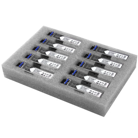 STARTECH Cisco GLC-LH-SMD Compatible SFP Module (10 Pack) - 1000BASE-LX|LH - 1GbE Single Mode Fiber Optic Transceiver - 1GbE - LC 10km 1310nm Cisco Firepower | ASR920 | IE2000 (GLCLHSMD10ST) (GLCLHSMD10ST)