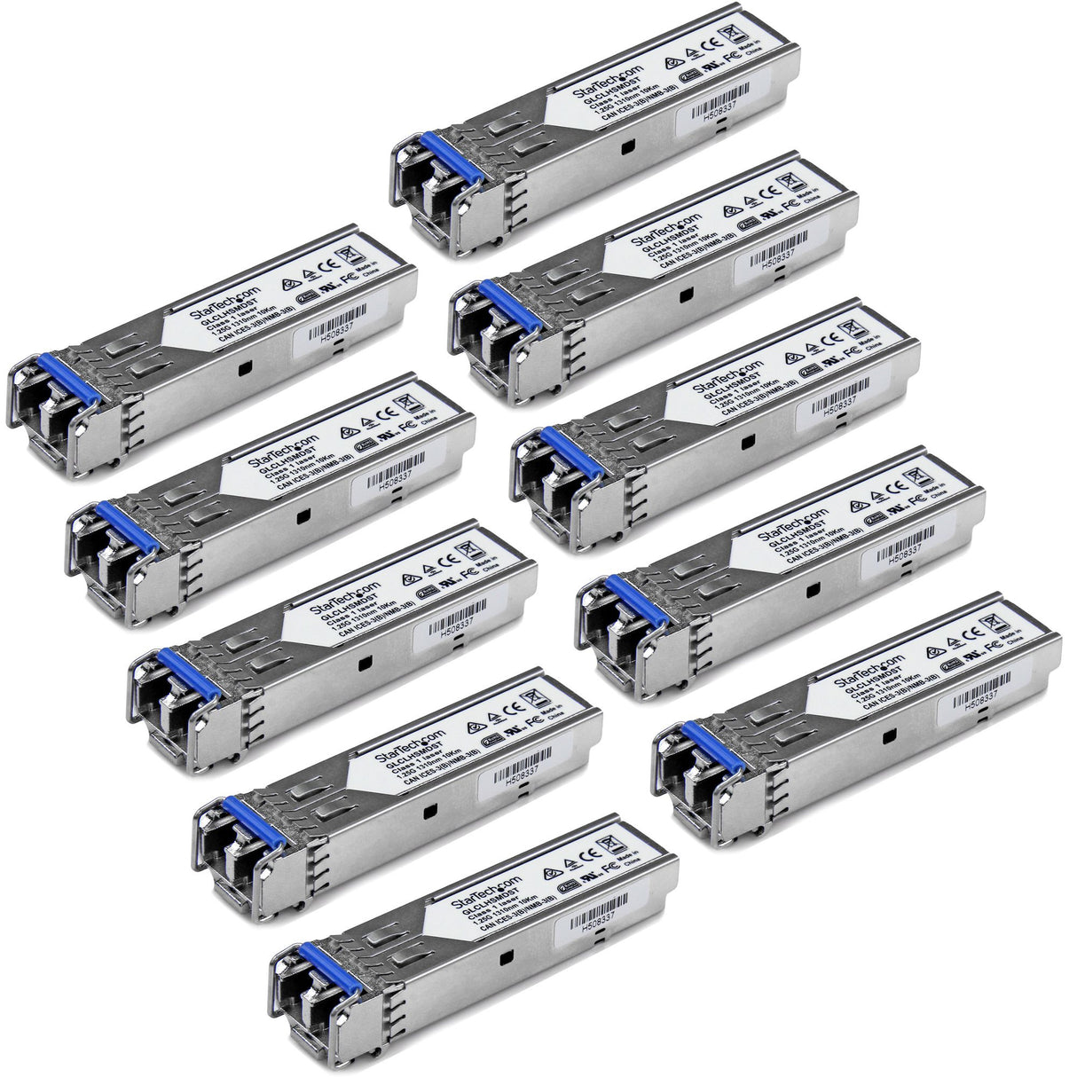 STARTECH Cisco GLC-LH-SMD Compatible SFP Module (10 Pack) - 1000BASE-LX|LH - 1GbE Single Mode Fiber Optic Transceiver - 1GbE - LC 10km 1310nm Cisco Firepower | ASR920 | IE2000 (GLCLHSMD10ST) (GLCLHSMD10ST)