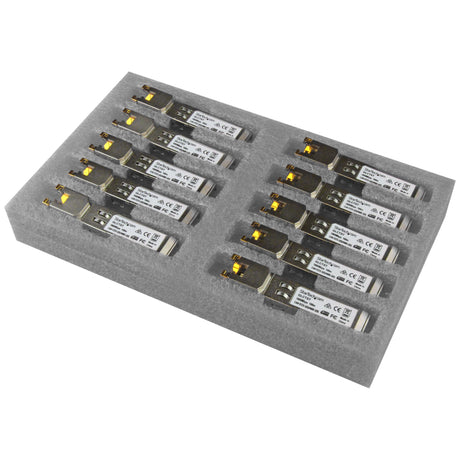 STARTECH Cisco GLC-T Compatible SFP Module (10 Pack) - 1000BASE-T - SFP to RJ45 Cat6|Cat5e - 1GE Gigabit Ethernet SFP - RJ-45 100m - Cisco Firepower | ASR920 | IE2000 (GLCT10PKST) (GLCT10PKST)
