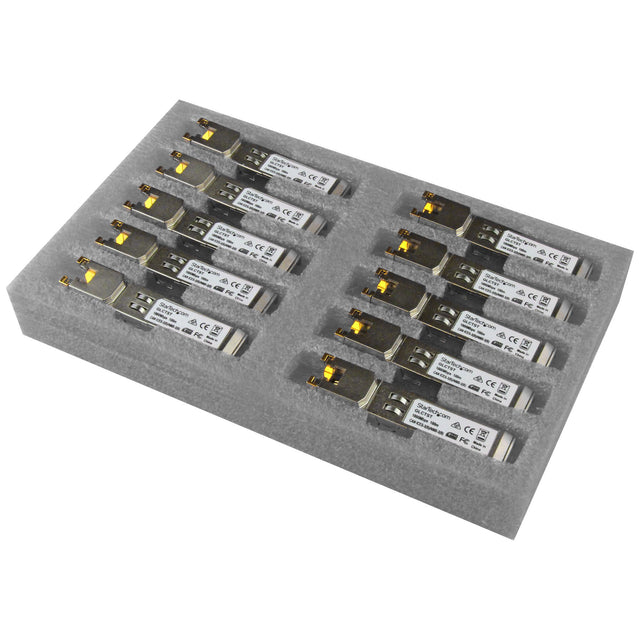 STARTECH Cisco GLC-T Compatible SFP Module (10 Pack) - 1000BASE-T - SFP to RJ45 Cat6|Cat5e - 1GE Gigabit Ethernet SFP - RJ-45 100m - Cisco Firepower | ASR920 | IE2000 (GLCT10PKST) (GLCT10PKST)