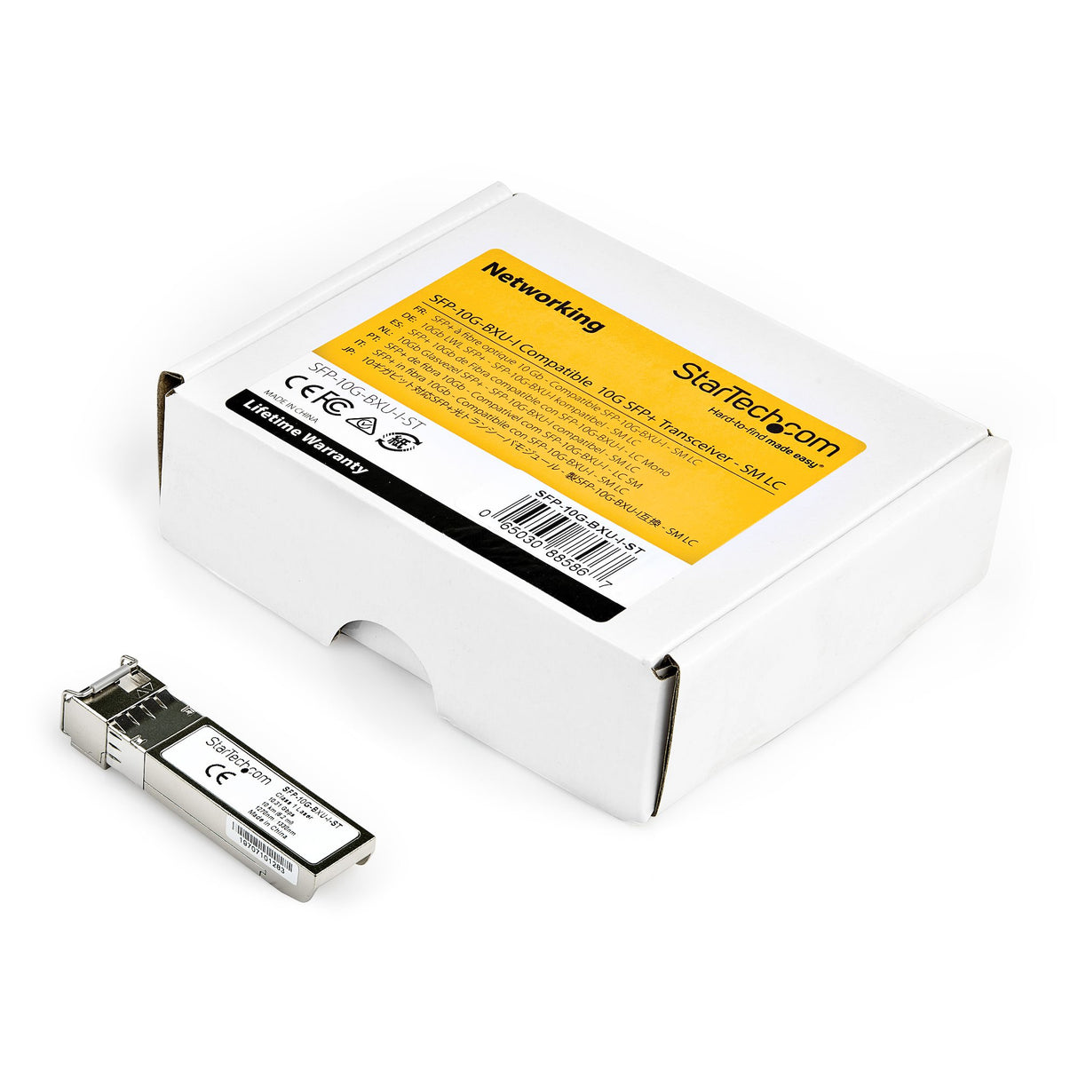 STARTECH Cisco SFP-10G-BXU-I Compatible SFP+ Module - 10GBASE-BX - 10 Gigabit Ethernet BiDi Fiber Single Strand SFP+ - LC 10km - Cisco ASR9000 | ASR1000 | NCS5500 (SFP-10G-BXU-I-ST) (SFP-10G-BXU-I-ST)