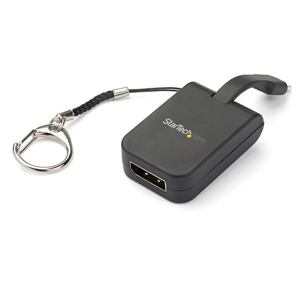 STARTECH Compact USB C to DisplayPort 1.4 Adapter - 8K 60Hz|4K USB-C to DP Video Converter w| Keychain Ring - USB Type-C DP Alt Mode (HBR3 HDR DSC) to DP Monitor Dongle - TB3 Compatible (CDP2DPFC) (CDP2DPFC)