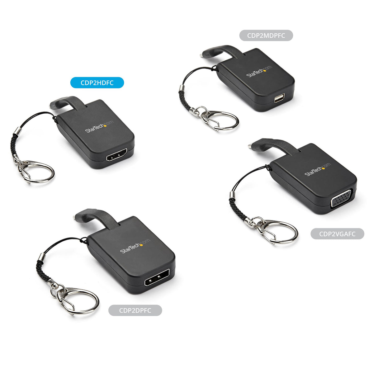 STARTECH Compact USB C to HDMI Adapter - 4K 30Hz USB Type-C to HDMI Video Display Converter with Keychain Ring - USB-C DP Alt Mode to HDMI Monitor Dongle - Thunderbolt 3 Compatible (CDP2HDFC) (CDP2HDFC)