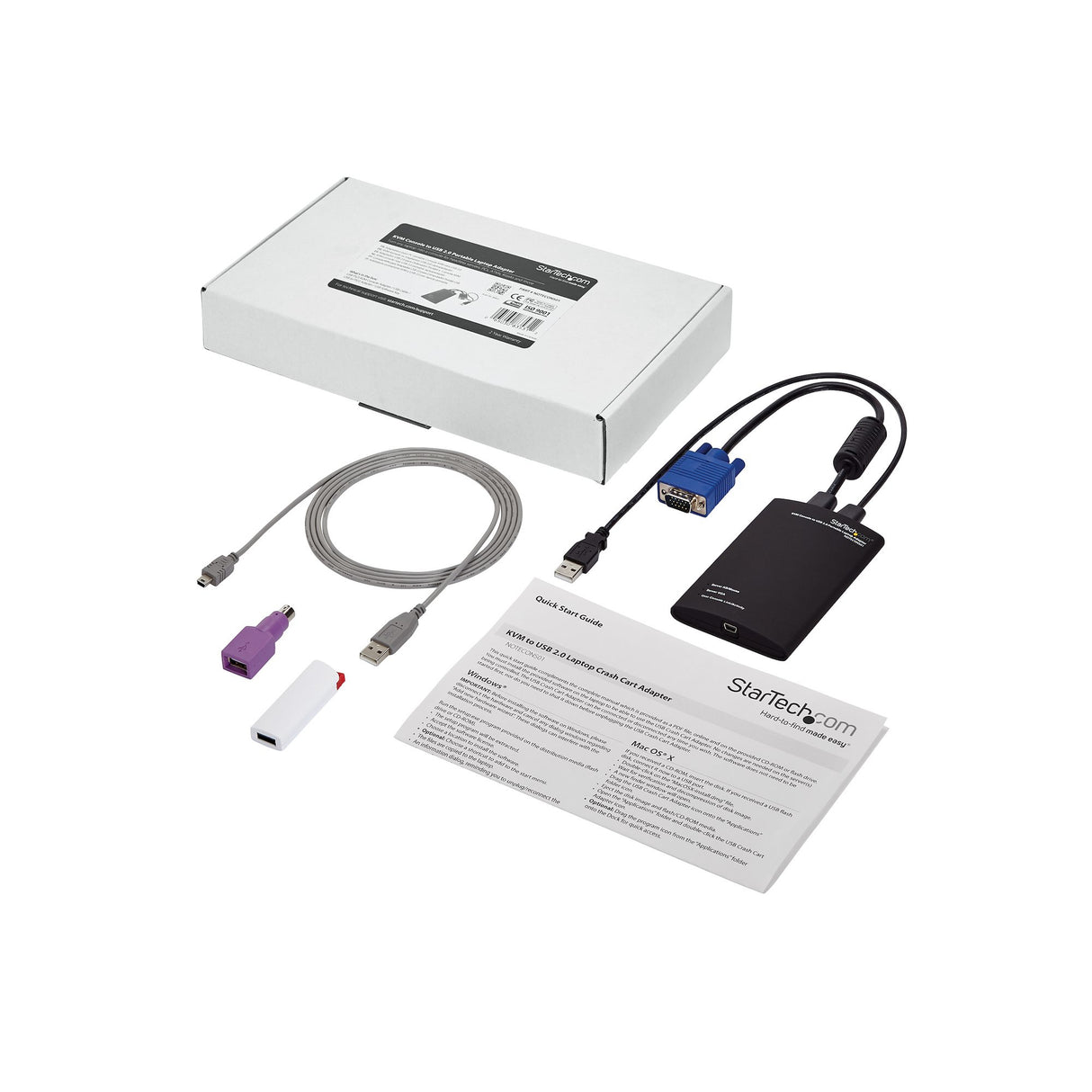 STARTECH Crash Cart Adapter | | Portable Laptop USB 2.0 to KVM Console (NOTECONS01) (NOTECONS01)