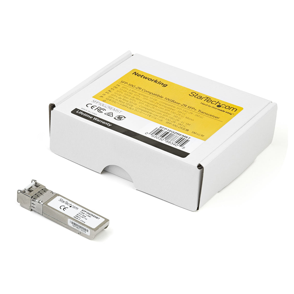 STARTECH Dell EMC SFP-10G-ZR Compatible SFP+ Module - 10GBASE-ZR - 10GbE Single Mode Fiber SMF Optic Transceiver - 10GE Gigabit Ethernet SFP+ - LC 80km - 1550nm - DDM (SFP10GZREMST) (SFP10GZREMST)