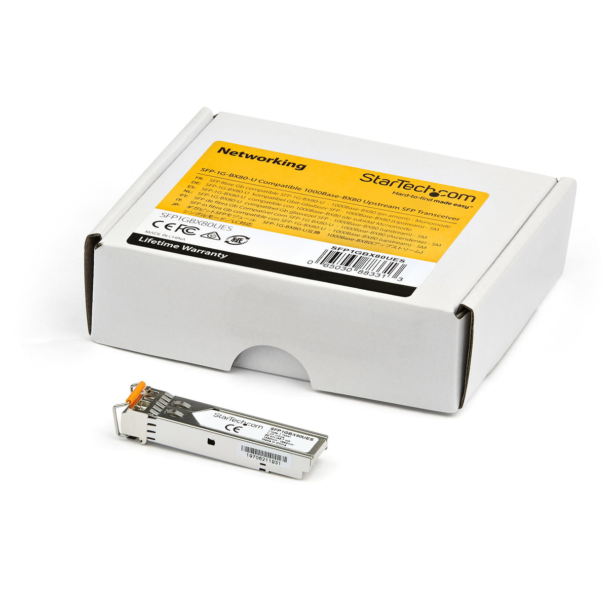 STARTECH Dell EMC SFP-1G-BX80-U Compatible SFP Module - 1000BASE-BX-U - 1 Gigabit Ethernet BiDi Fiber Single Strand SFP - LC 80km (SFP1GBX80UES) (SFP1GBX80UES)