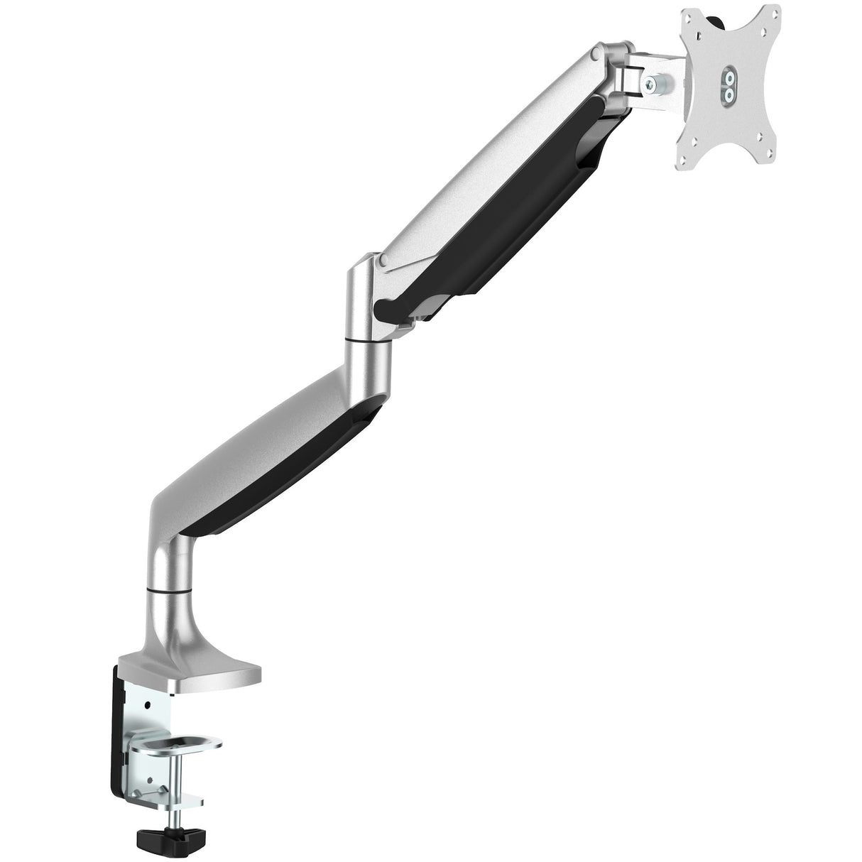 STARTECH Desk Mount Monitor Arm - Heavy Duty Ergonomic VESA Monitor Arm - Single Display up to 9kg - Full Motion | Height Adjustable | Articulating - Aluminum - C-Clamp|Grommet - Silver (ARMPIVOTHD) (ARMPIVOTHD)