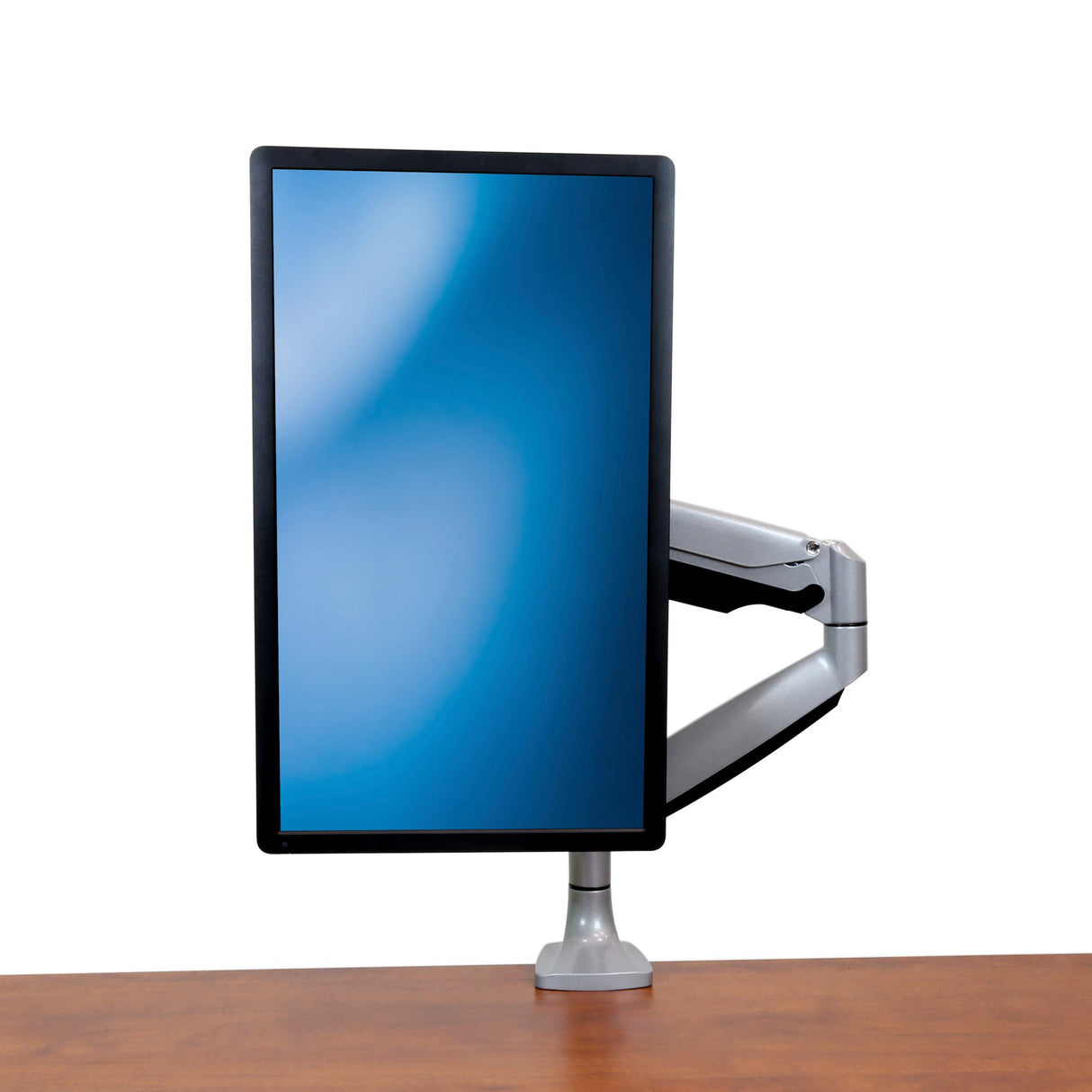 STARTECH Desk Mount Monitor Arm - Heavy Duty Ergonomic VESA Monitor Arm - Single Display up to 9kg - Full Motion | Height Adjustable | Articulating - Aluminum - C-Clamp|Grommet - Silver (ARMPIVOTHD) (ARMPIVOTHD)