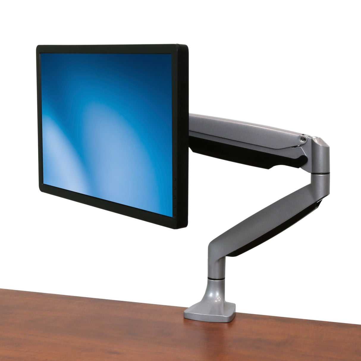 STARTECH Desk Mount Monitor Arm - Heavy Duty Ergonomic VESA Monitor Arm - Single Display up to 9kg - Full Motion | Height Adjustable | Articulating - Aluminum - C-Clamp|Grommet - Silver (ARMPIVOTHD) (ARMPIVOTHD)