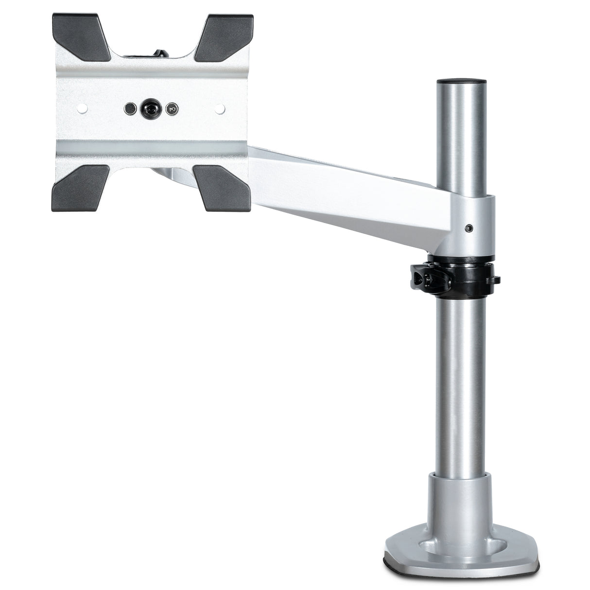STARTECH Desk Mount Monitor Arm - VESA or Apple iMac|Thunderbolt Display up to 14kg - Articulating Height Adjustable Single Desktop Monitor Pole Mount - Clamp|Grommet - Silver (ARMPIVOTB2) (ARMPIVOTB2)