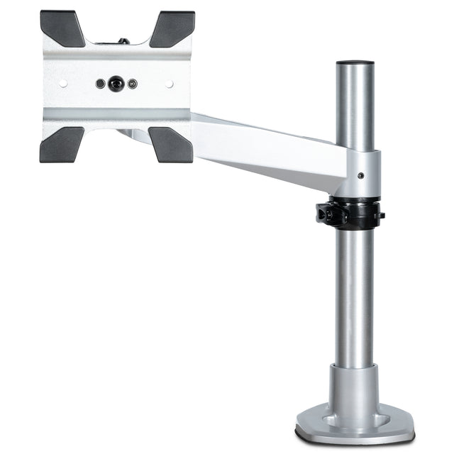 STARTECH Desk Mount Monitor Arm - VESA or Apple iMac|Thunderbolt Display up to 14kg - Articulating Height Adjustable Single Desktop Monitor Pole Mount - Clamp|Grommet - Silver (ARMPIVOTB2) (ARMPIVOTB2)