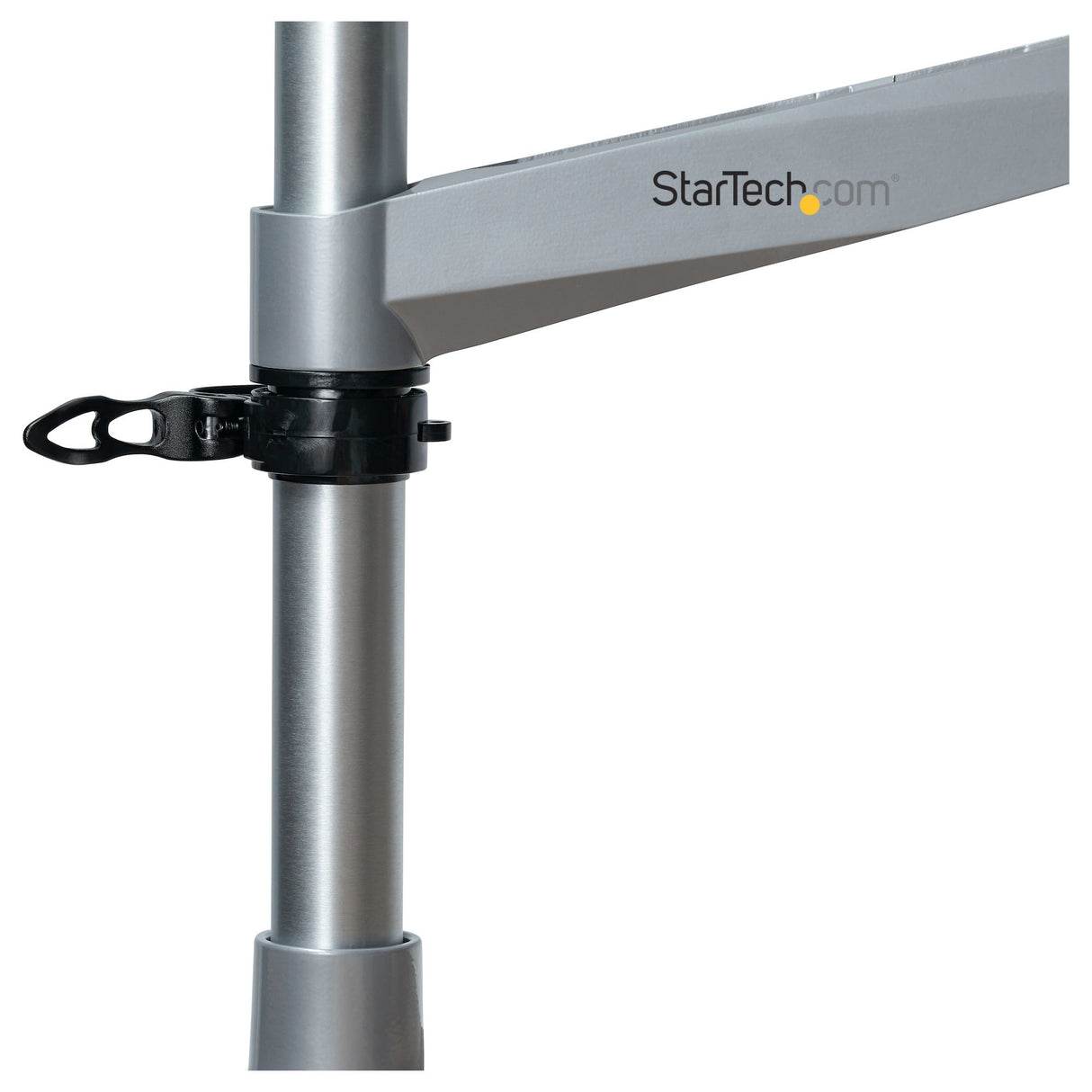STARTECH Desk Mount Monitor Arm - VESA or Apple iMac|Thunderbolt Display up to 14kg - Articulating Height Adjustable Single Desktop Monitor Pole Mount - Clamp|Grommet - Silver (ARMPIVOTB2) (ARMPIVOTB2)