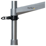 STARTECH Desk Mount Monitor Arm - VESA or Apple iMac|Thunderbolt Display up to 14kg - Articulating Height Adjustable Single Desktop Monitor Pole Mount - Clamp|Grommet - Silver (ARMPIVOTB2) (ARMPIVOTB2)