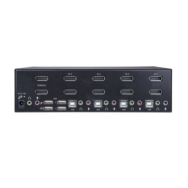 STARTECH DisplayPort KVM - 4 port - 4K 60Hz - Dual Monitor KVM - DisplayPort Switch - KVM DisplayPort - Desktop KVM Switch (SV431DPDDUA2) (SV431DPDDUA2)