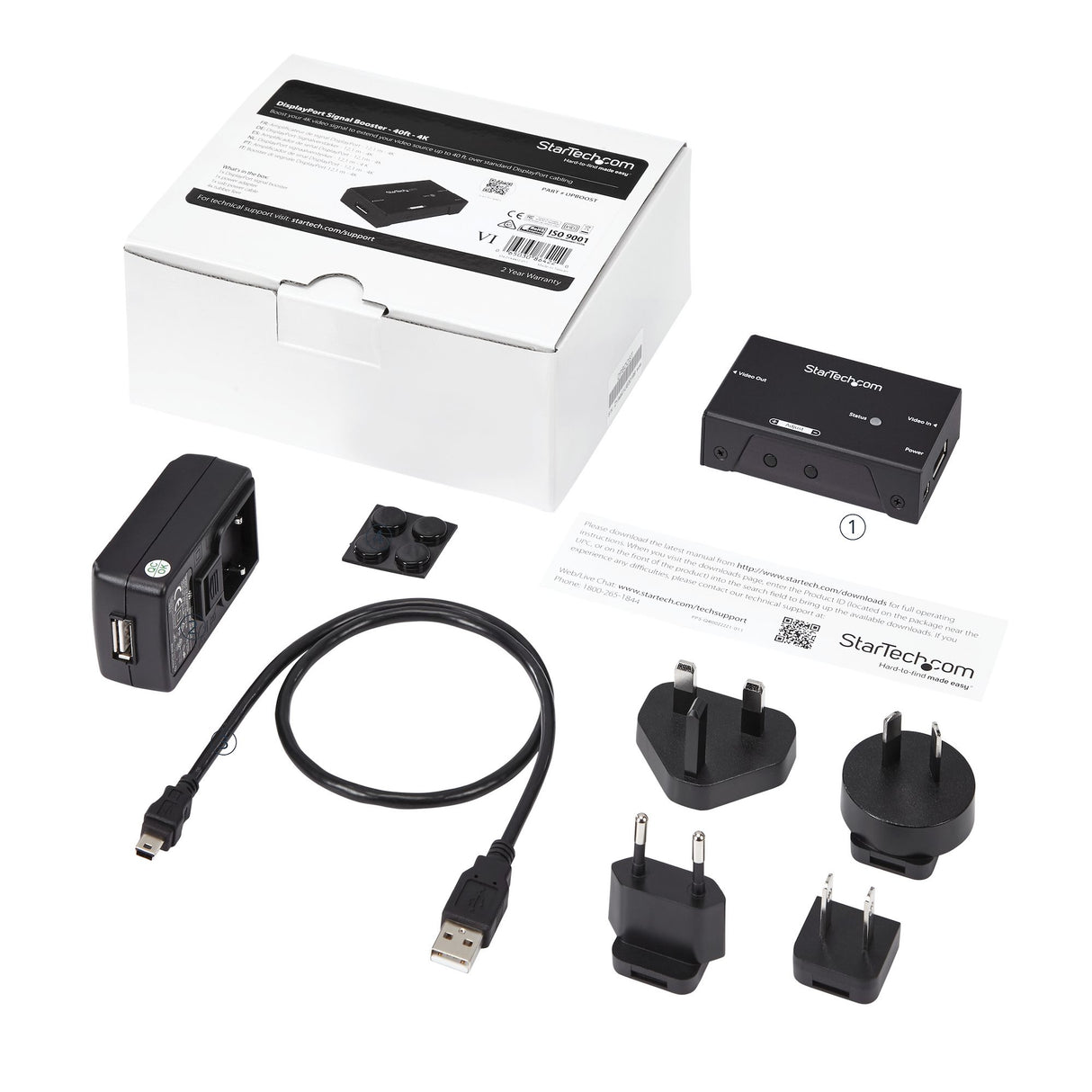 STARTECH DisplayPort Signal Booster - DisplayPort to DisplayPort Video Signal Amplifier - 4K 60Hz DisplayPort Extender (DPBOOST) (DPBOOST)