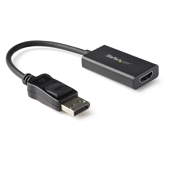 STARTECH DisplayPort to HDMI Adapter - 4K 60Hz HDR10 Active DisplayPort 1.4 to HDMI 2.0b Video Converter - 4K DP to HDMI Adapter Dongle for Monitor|Display|TV - Latching DP Connector (DP2HD4K60H) (DP2HD4K60H)