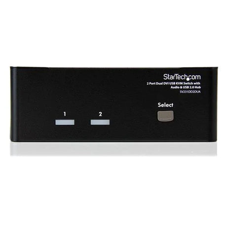 STARTECH DVI KVM Switch with Audio & USB 2.0 Hub | 2-Port USB KVM Switch - - Dual Monitor KVM Switch (SV231DD2DUA) (SV231DD2DUA)