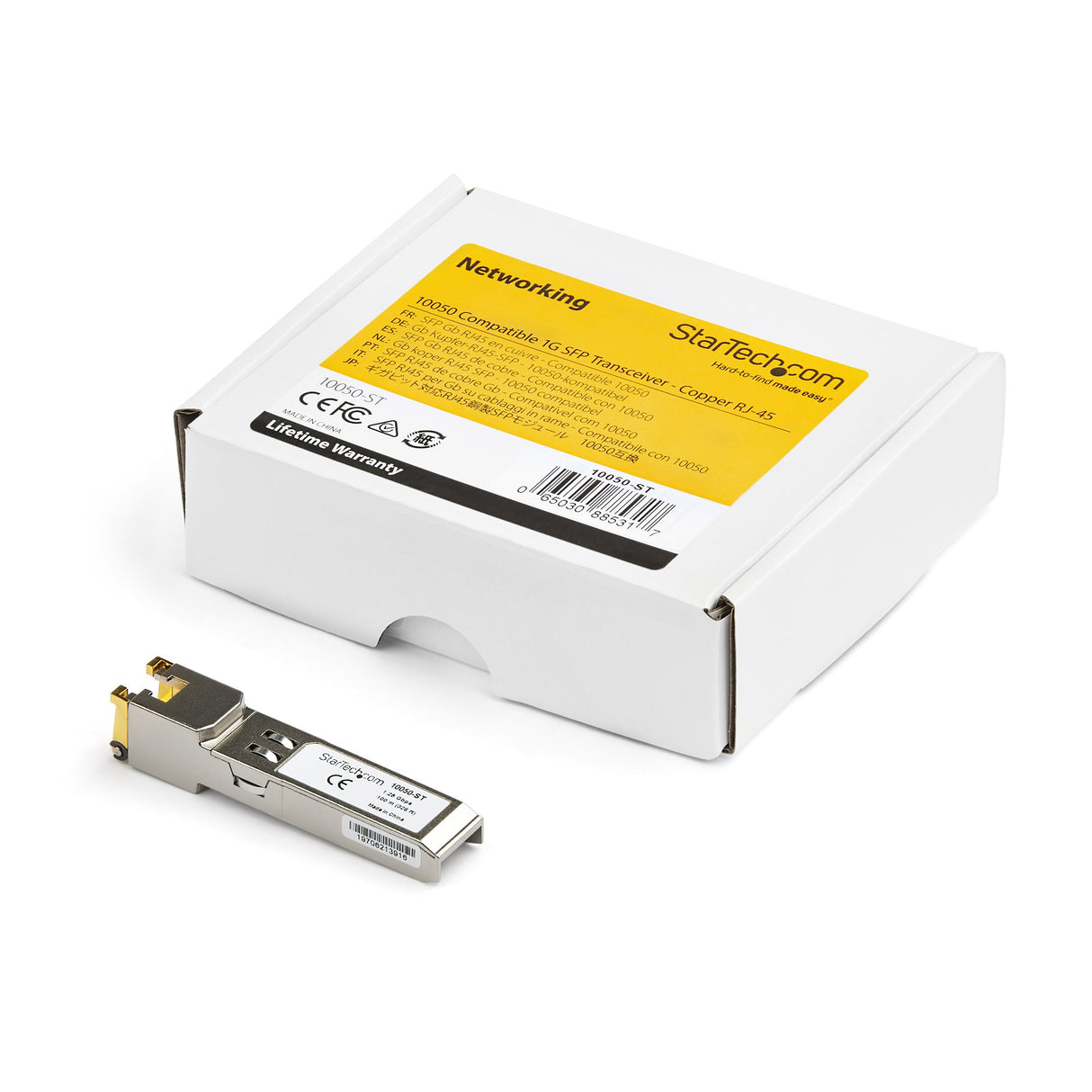 STARTECH Extreme Networks 10050 Compatible SFP Module - 1000BASE-T - SFP to RJ45 Cat6|Cat5e - 1GE Gigabit Ethernet SFP - RJ-45 100m - (10050-ST) (10050-ST)