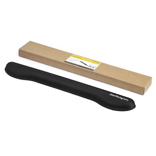 STARTECH Foam Keyboard Wrist Rest for Ergonomic Typing Support - Padded Non-Slip Keyboard Cushion - Laptop or Desktop Computer Keyboard Wrist | Hand & Arm Rest - Soft Black Nylon Rest Pad (WRSTRST) (WRSTRST)