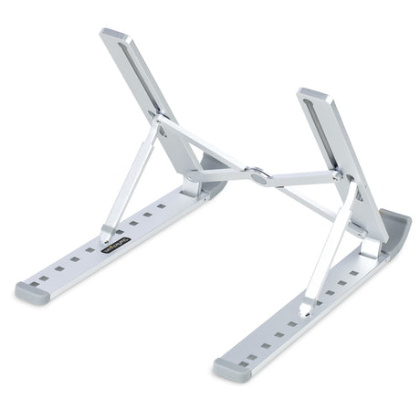 STARTECH Foldable Laptop Riser Stand | Portable Height Adjustable Ergonomic Laptop Stand | Ventilated Aluminum Frame Supports 22lb (10Kg) | Tilt|Raised|Angled Laptop|Tablet Stand (LAPTOP-RISER-BAR) (LAPTOP-RISER-BAR)