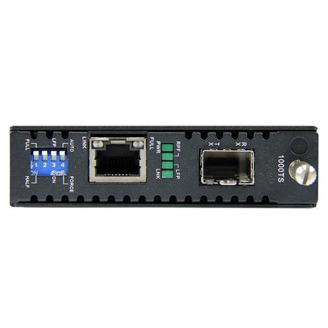 STARTECH Gigabit Ethernet Fiber Media Converter with Open SFP Slot - Fiber to Ethernet Converter - Gigabit Ethernet Media Converter (ET91000SFP2)
