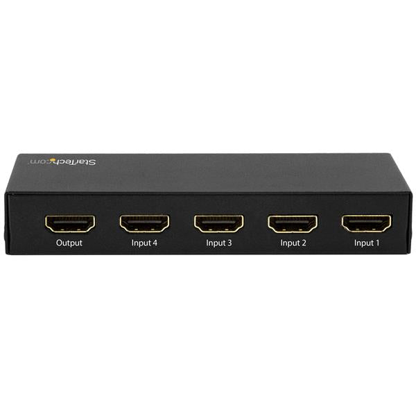 STARTECH HDMI 2.0 Switch - 4 Port - 4K 60Hz - HDMI Automatic Video Switch Box - Multi Port Hub w| 1 In 4 Out Functionality (VS421HD20) (VS421HD20)
