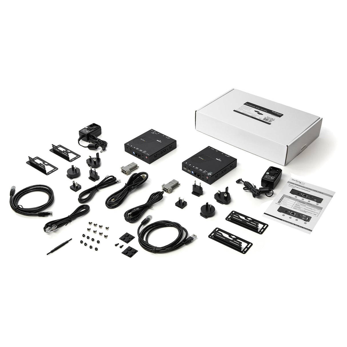 STARTECH HDMI KVM Extender over IP - 4K 30Hz HDMI 2.0 & USB over IP LAN or CAT5e|CAT6 Ethernet (100m|330ft) - Remote KVM Switch|Console Transmitter|Receiver Extender Kit (SV565HDIP) (SV565HDIP)