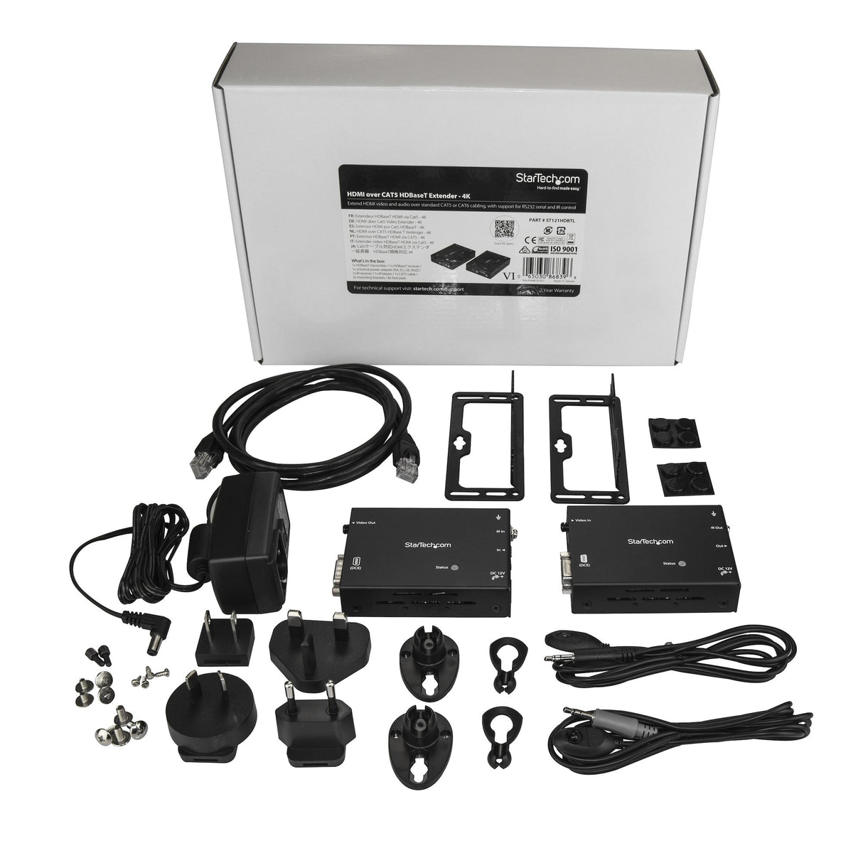 STARTECH HDMI Over Cat5e | CAT6 Extender - Extend up to 210 ft | 70m - HDBaseT Certified - HDMI Extender - IR Extender - HDMI Booster (ST121HDBTL) (ST121HDBTL)