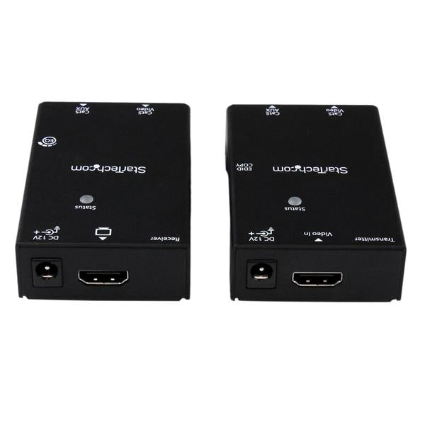 STARTECH HDMI Over CAT5e | CAT6 Extender with Power Over Cable - 165 ft (50m) HDMI Video|Audio Over Dual Ethernet Cable Extender (ST121SHD50) (ST121SHD50)