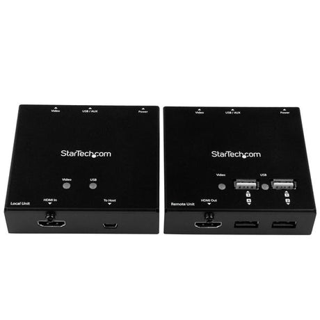 STARTECH HDMI over CAT6 Extender with 4-port USB Hub - Remote HDMI over CAT5 or CAT6 - 165 ft (50m) - 1080p (ST121USBHD)